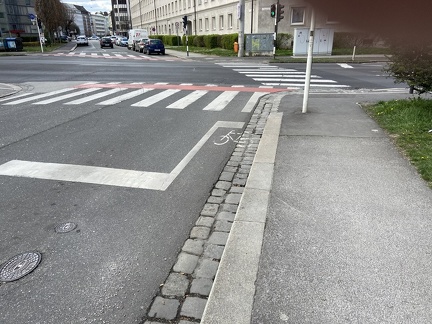 Fahrradstreifen Richard Wagner Straße